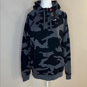Under Armour Black & Gray Camo Full-Zip Hooded Jacket